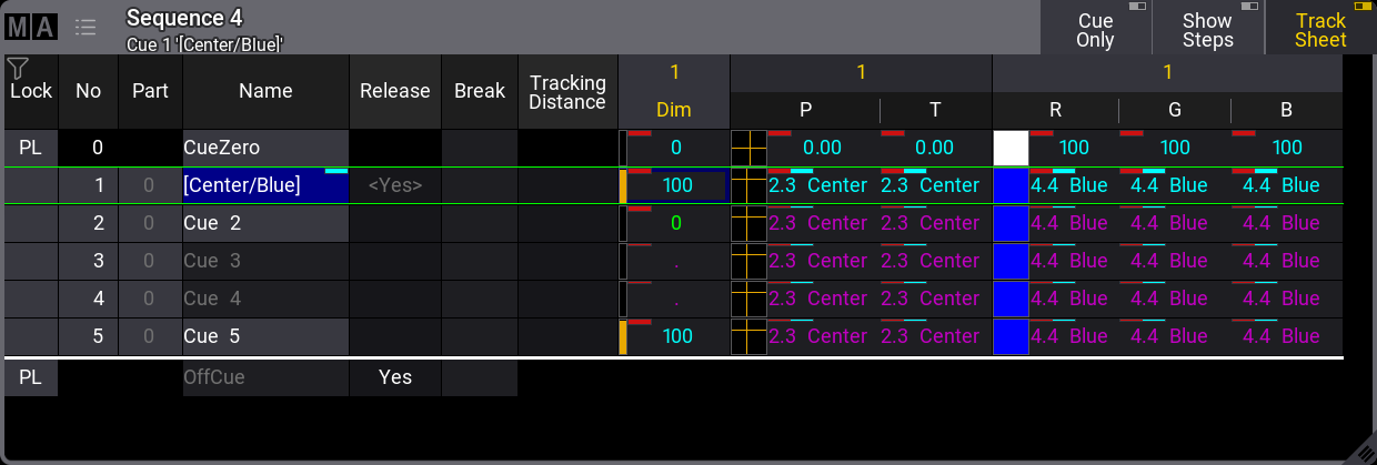 Tracking Shield Example 1 - Sequence Starting Point