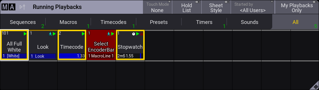 Running playback window&nbsp;