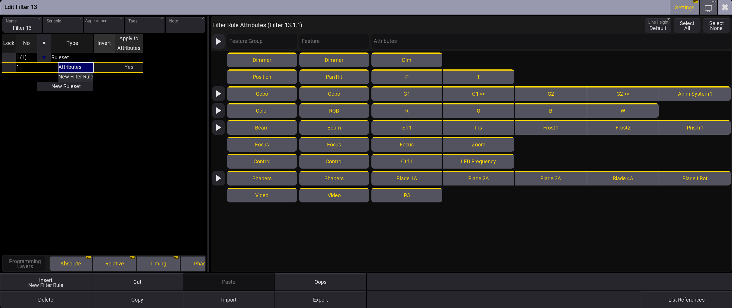 Edit Filter pop-up